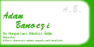 adam banoczi business card